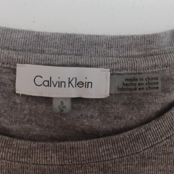 Women's Calvin Klein Shoulderless Grey Top Size Small - Picture 3 of 8